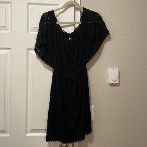 Black Lacy Look Mini Dress